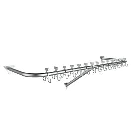 Wall Mounted Coat Hanging Rail - 28 Hooks