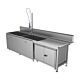 Double Bowl Single Drainer Stainless Steel Belfast Sink with Underc30upboard